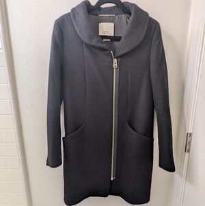 Aritzia Black Wool & Cashmere Coat